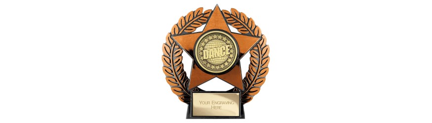 EMPORER STAR DANCE AWARD - 12CM - GOLD, SILVER & BRONZE EMPORER STAR DANCE AWARD - 12CM - GOLD, SILVER & BRONZE